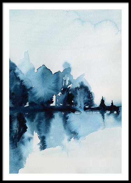 Watercolor Reflection Poster in de groep Posters / Kunst bij Desenio AB (10125)