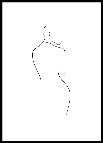 Naked Lines No2 Poster in der Gruppe Poster / Illustration bei Desenio AB (10539)