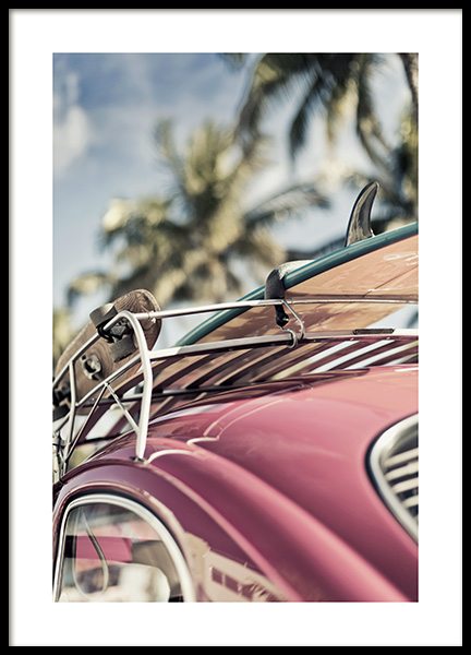 Vintage Surf Car Poster in der Gruppe Poster / Fotografien bei Desenio AB (10644)