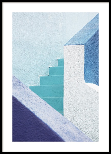 Blue Stairs Poster in der Gruppe Studio Collections / Studio Coast to Coast / Miami bei Desenio AB (10775)