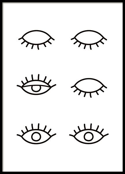 Eyes On You Affiche dans le groupe Affiches / Noir et blanc chez Desenio AB (10843)