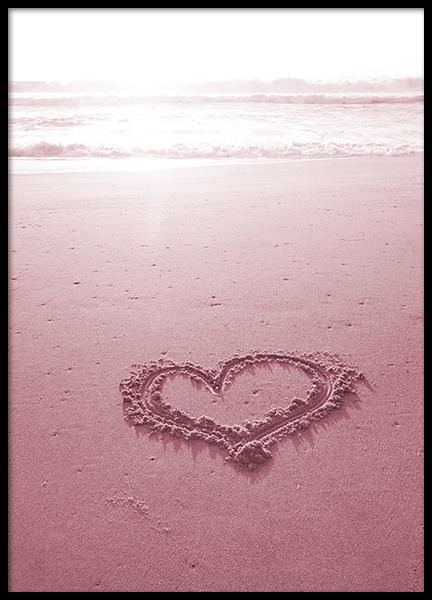 Heart on the Beach Poster in de groep Posters / Natuurmotieven bij Desenio AB (10886)
