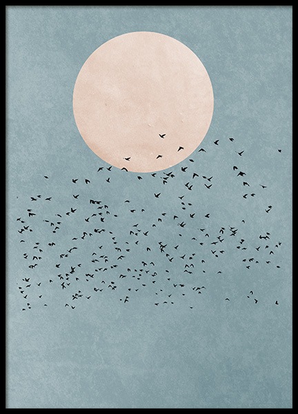 Birds Fly Away Poster in der Gruppe Poster / Grafische Kunst bei Desenio AB (10930)