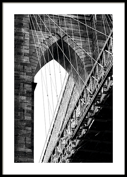 Brooklyn Bridge Detail Poster in de groep Studio Collections / Studio Cosmopolitan / New York bij Desenio AB (11309)