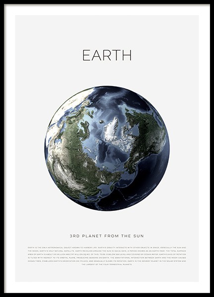Planet Earth Poster in de groep Posters / Kinderposters bij Desenio AB (11440)