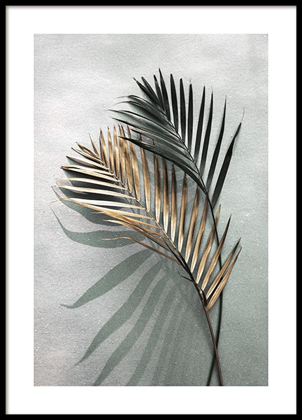 Gold and Green Shadow Poster in de groep Posters / Fotokunst bij Desenio AB (11508)