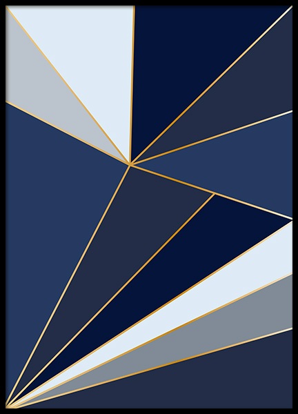 Blue Shards Poster in de groep Posters / Kunst bij Desenio AB (11990)