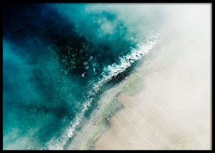 Beach and Sea Aerial Poster in de groep Posters / Natuurmotieven / Tropisch bij Desenio AB (12063)