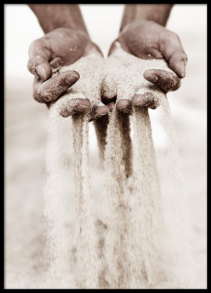Sand Slipping Through Poster in de groep Posters / Fotokunst bij Desenio AB (12338)