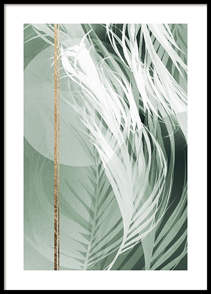 Graphic Palm Leaf No2 Poster in der Gruppe Poster / Fotografien bei Desenio AB (12588)