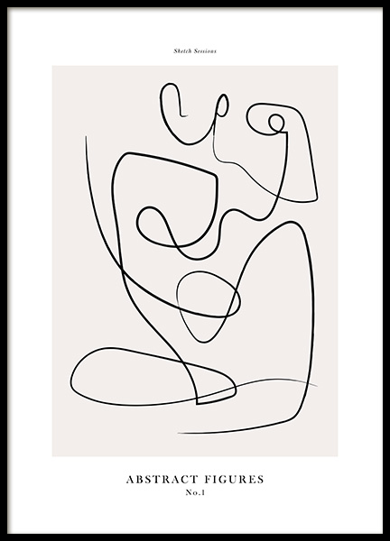 Abstract Figures No1 Poster in de groep Posters / Kunst bij Desenio AB (12694)