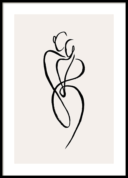 Painted Lines No2 Poster in de groep Posters / Kunst bij Desenio AB (12698)