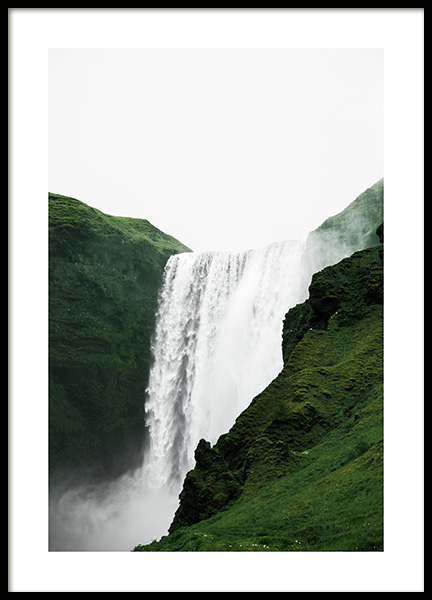 Skogafoss View Poster in der Gruppe Poster / Naturmotive bei Desenio AB (13355)