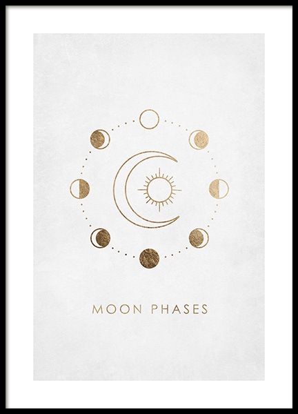 Moon Phases Affiche dans le groupe Affiches / Espace & astronomie chez Desenio AB (14014)