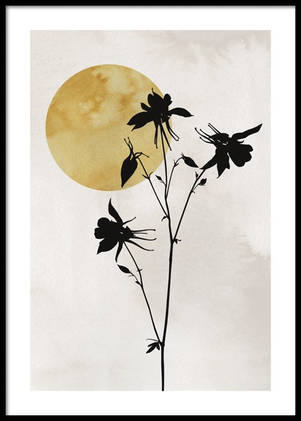 Flower Silhouette Affiche dans le groupe Affiches / Art chez Desenio AB (14664)