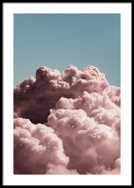 Dreamy Clouds Pink Poster in de groep Posters / Fotokunst bij Desenio AB (14685)