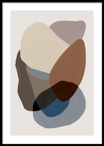 Browns and Blues No1 Affiche dans le groupe Affiches / Art chez Desenio AB (14893)