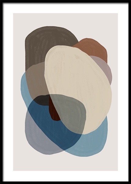 Browns and Blues No2 Affiche dans le groupe Affiches / Art chez Desenio AB (14894)