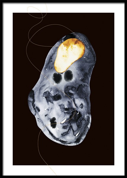 Anthracite Stones No1 Affiche dans le groupe Affiches / Art / Art abstrait chez Desenio AB (14911)