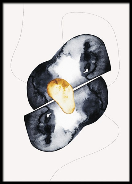 Anthracite Stones No2 Poster in de groep Posters / Kunst / Abstracte kunst bij Desenio AB (14912)