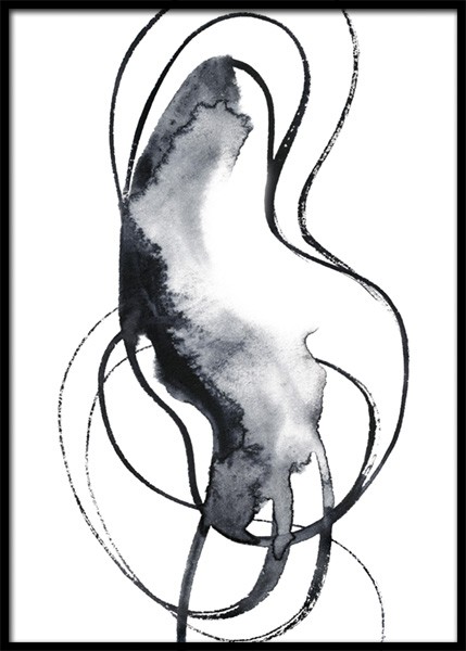 Dark Wave No1 Poster in de groep Posters / Kunst / Abstracte kunst bij Desenio AB (14913)