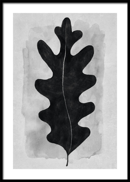 Black Oak Leaf Poster in de groep Posters / Kunst bij Desenio AB (14915)
