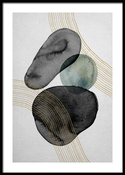 Ash and Moss No1 Poster in der Gruppe Poster / Kunstdrucke / Abstrakte Kunst bei Desenio AB (14917)