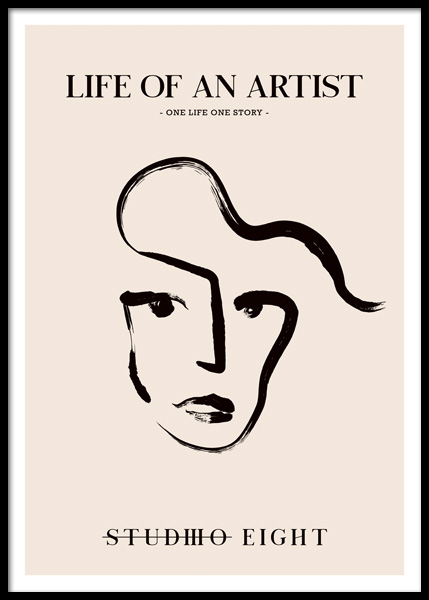 Life Of An Artist Poster in de groep Posters / Kunst bij Desenio AB (14922)