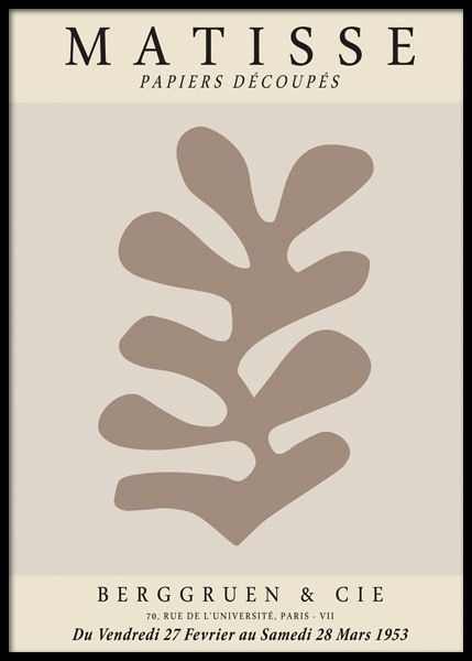 Leaf Inspired by Matisse Poster in de groep Posters / Kunst bij Desenio AB (14926)