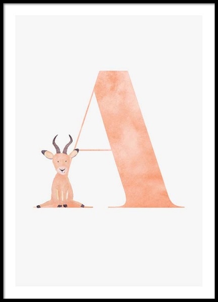 Alphabet A Affiche dans le groupe Affiches / Posters pour enfants chez Desenio AB (2493)