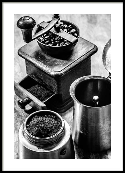 Moka Espresso Poster in de groep Posters / Zwart wit bij Desenio AB (3331)