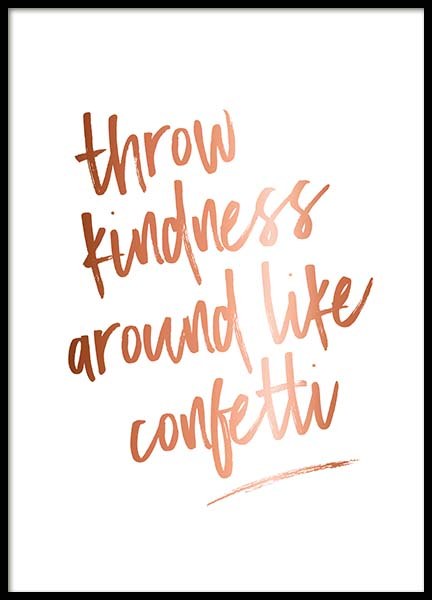 Throw Kindness Poster in der Gruppe Poster / Typografie Poster bei Desenio AB (3407)