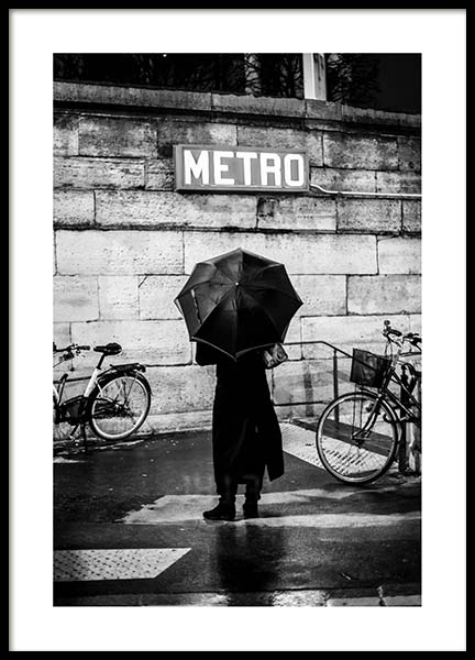 Lady At Metro Poster in der Gruppe Poster / Fotografien bei Desenio AB (3430)
