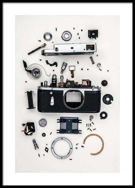 Disassembled Camera Poster in de groep Posters / Fotokunst bij Desenio AB (3732)