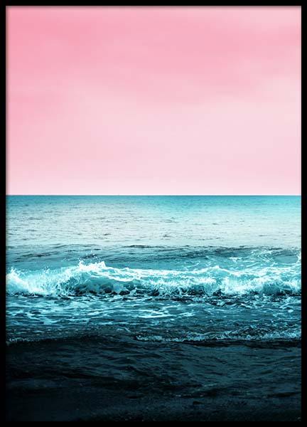 Pink Sky Beach Poster in de groep Posters / Natuurmotieven / Luchten bij Desenio AB (3830)
