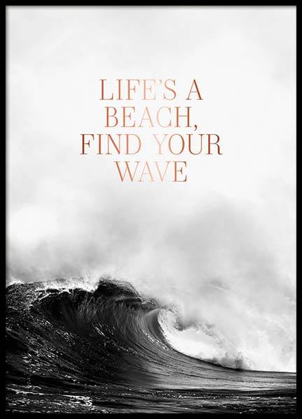 Life's A Beach Poster in der Gruppe Poster / Typografie Poster bei Desenio AB (3873)