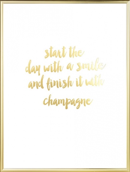 Gouden poster, poster met gouden print