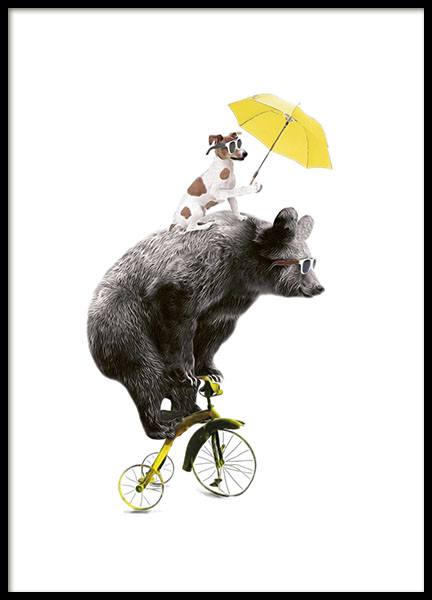 Poster mit einer surrealistischen Illustration