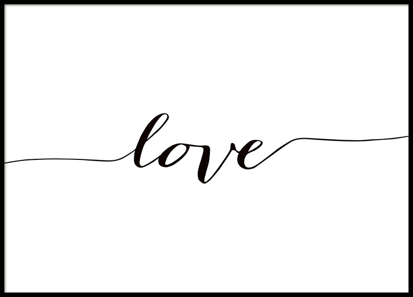 Love I, Poster dans le groupe Affiches / Affiche citation chez Desenio AB (7858)