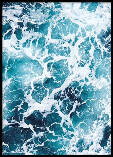 Poster mit Foto von blauem Meer 