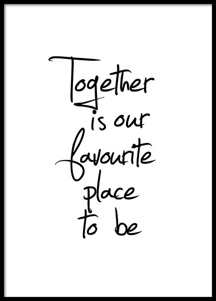 Together Is Our Favourite Place, Posters in de groep Posters / Posters met tekst bij Desenio AB (8433)
