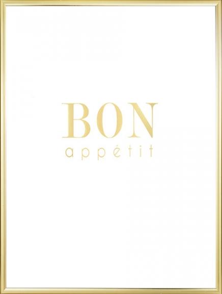 Bon Appetit Gold, Poster in der Gruppe Poster / Gold und Silber bei Desenio AB (8525)