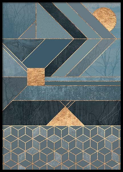 Nordic Blue Poster in de groep Posters / Grafische posters bij Desenio AB (pre0032)