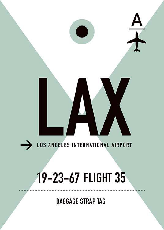 LAX Los Angeles Poster / Kaarten en steden bij Desenio AB (10007)