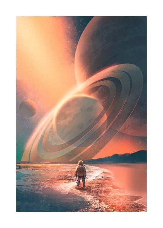 Planets In Sky Poster