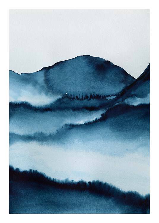 Watercolor Mountains Poster / Kunstdrucke bei Desenio AB (10124)