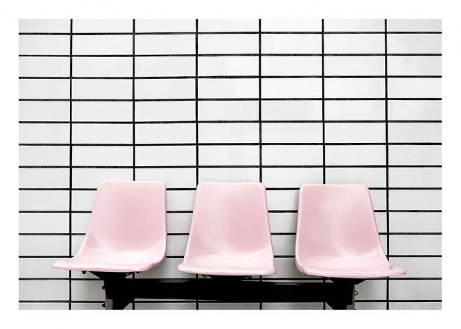 Three Pink Chairs Poster / Fotokunst bij Desenio AB (10191)