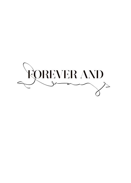 Forever And Always Affiche / Affiche citation chez Desenio AB (10350)