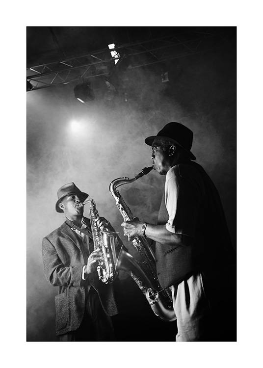 Jazz Club Poster / Schwarz-Weiß bei Desenio AB (10722)