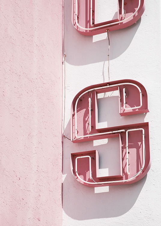 Pink Sign Affiche / 50x70 cm chez Desenio AB (10762)
